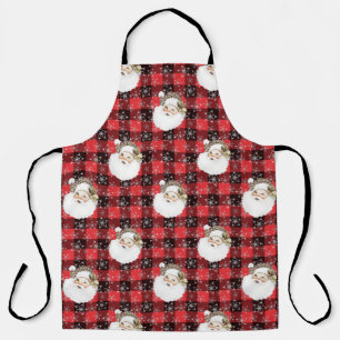 Buffalo Kariert Santa mit Schneeflocken & Stars Schürze