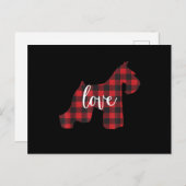 Buffalo kariert Schnauzer Mama Liebe Postkarte (Vorne/Hinten)