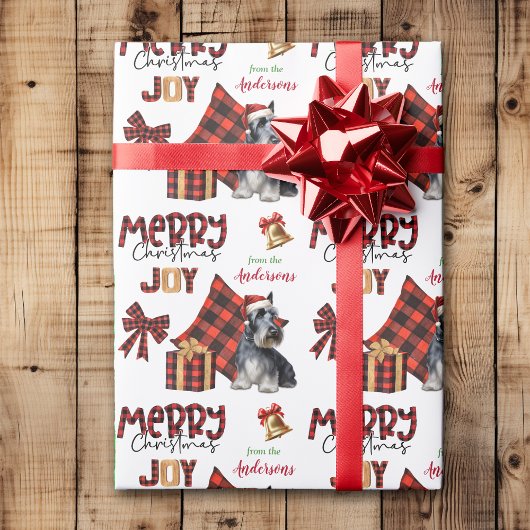 Buffalo Kariert Scottish Terrier Dog Weihnachten Geschenkpapier