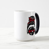 Buffalo Kariert Skull Couple Tasse (VorderseiteRechts)