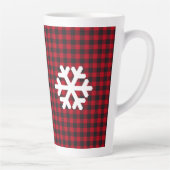 Buffalo Kariert Snowflake Urlaub Latte Tasse (Rechts)