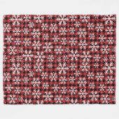 Buffalo Kariert Snowflake Wintermuster Fleecedecke (Vorderseite (Horizontal))