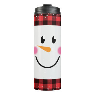 Buffalo Kariert Snowman Face Thermosbecher