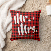 Buffalo Kariert Tartan Mr. and Mrs. Wedding Kissen (Decke)