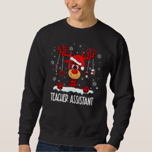 Buffalo Kariert Teacher Assistant Rentier Weihnach Sweatshirt