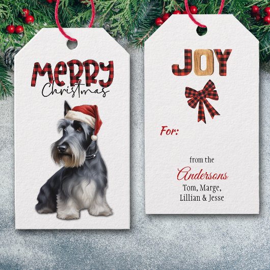 Buffalo Kariert Text Scottish Terrier Christmas Geschenkanhänger