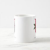 Buffalo Kariert U Monogram Weihnachtskaffee Tasse (Mittel)