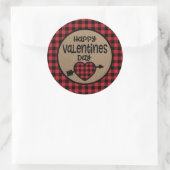 Buffalo Kariert Valentinstag Sticker (Tasche)