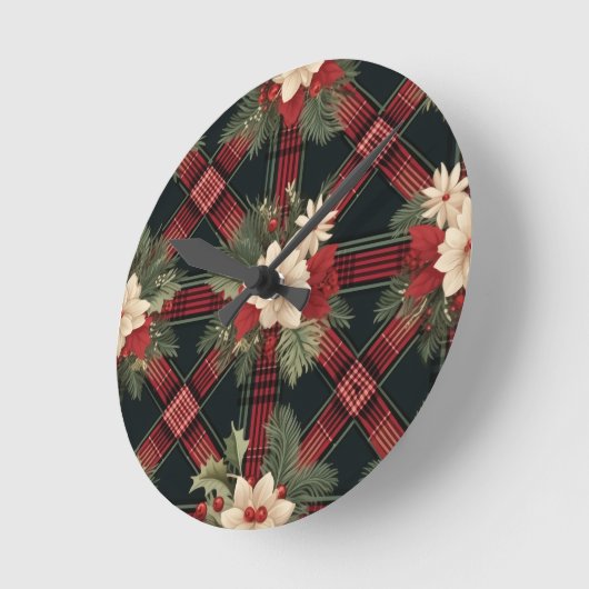 Buffalo Kariert Wall Clock Runde Wanduhr (Winkel)