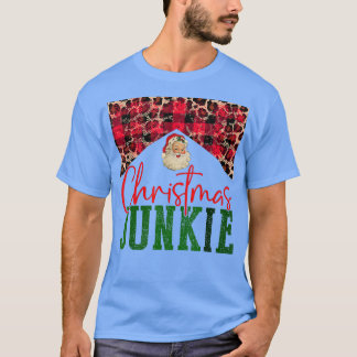 Buffalo Kariert Weihnachten Junkie Santa Claus Fam T-Shirt