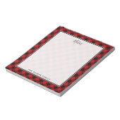 Buffalo Kariert Weihnachten Notizblock (Rotiert)