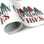 Buffalo Kariert Weihnachtsbaum Weihnachtsvibes Geschenkpapier (Rolleneckpunkt)