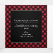 Buffalo Kariert Weihnachtsfeiertag Trifold Fotokar Dreifach Gefaltete Urlaubskarte (Innenseite Mitte)