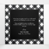 Buffalo Kariert Weihnachtsfeiertag Trifold Fotokar Dreifach Gefaltete Urlaubskarte (Innenseite Mitte)