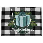 Buffalo Kariert Weihnachtsgeschenk | AQUAMARIN Große Geschenktüte (Rückseite)