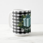 Buffalo Kariert Weihnachtsgeschenk | AQUAMARIN Kaffeetasse (Vorderseite Links)