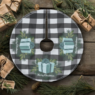 Buffalo Kariert Weihnachtsgeschenk   AQUAMARIN Polyester Weihnachtsbaumdecke