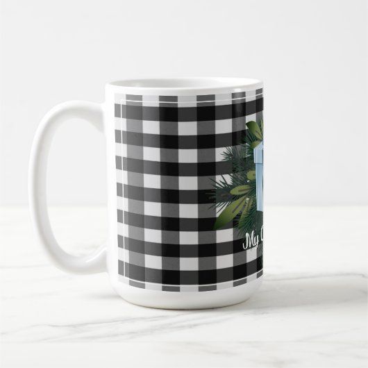 Buffalo Kariert Weihnachtsgeschenk | Blau Kaffeetasse (Links)