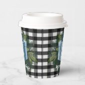 Buffalo Kariert Weihnachtsgeschenk | Blau Pappbecher (Rechts)