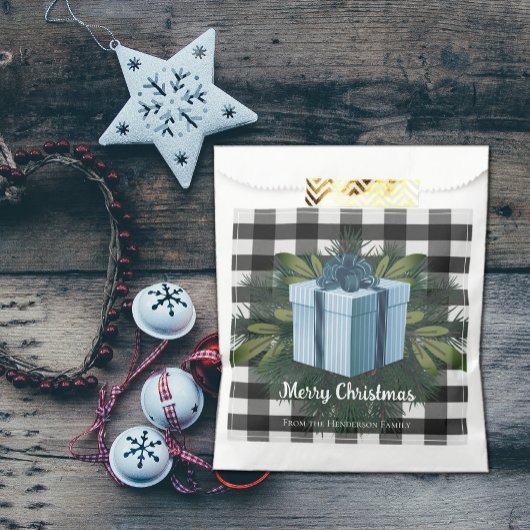 Buffalo Kariert Weihnachtsgeschenk | Blue Favor Ba Geschenktütchen