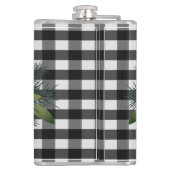 Buffalo Kariert Weihnachtsgeschenk | Grün Flachmann (Rückseite)