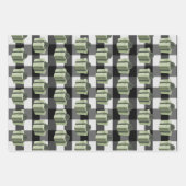 Buffalo Kariert Weihnachtsgeschenk | Grün Geschenkpapier Set (Vorderseite 2)