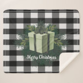 Buffalo Kariert Weihnachtsgeschenk | Grüner Urlaub Sherpadecke (Vorderseite (Horizontal))