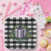 Buffalo Kariert Weihnachtsgeschenk | LILA Pappteller (Party)