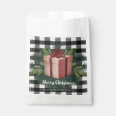 Buffalo Kariert Weihnachtsgeschenk | Red Favor Bag Geschenktütchen (Vorderseite)