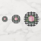 Buffalo Kariert Weihnachtsgeschenk | Rosa Konfetti (Vorderseiten)
