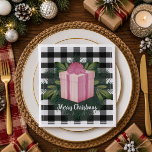 Buffalo Kariert Weihnachtsgeschenk Rosa Serviette