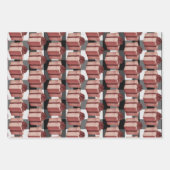 Buffalo Kariert Weihnachtsgeschenk | Rot Geschenkpapier Set (Vorderseite 2)