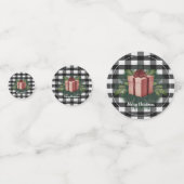 Buffalo Kariert Weihnachtsgeschenk | Rot Konfetti (Vorderseiten)