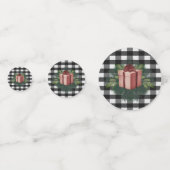 Buffalo Kariert Weihnachtsgeschenk | Rot Konfetti (Rückseiten)
