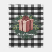 Buffalo Kariert Weihnachtsgeschenk | Roter Urlaub Fleecedecke (Vorderseite)