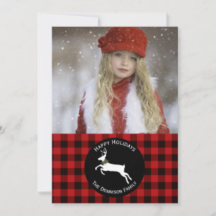Buffalo Kariert Weihnachtskarte Foto Feiertagskarte