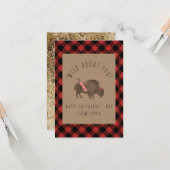 Buffalo Kariert Wild über Sie Foto Valentine Karte (Vorderseite/Rückseite Beispiel)