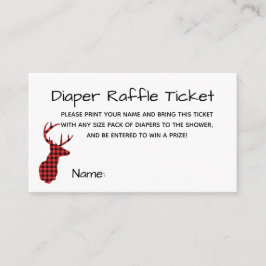 Buffalo Kariert Woodland Diaper Raffel Ticket Begleitkarte