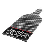 Buffalo Kariert Yummy Holidays Typografie Red Blac Schneidebrett (Ecke)