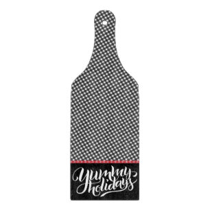 Buffalo Kariert Yummy Holidays Typografie Red Blac Schneidebrett