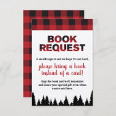 Buffalo Karierte Babydusche Buchungsanfrage Beilag Begleitkarte (Vorne/Hinten)