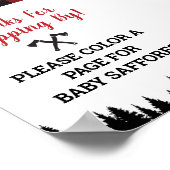 Buffalo Karierte Babydusche Farbzeichen Poster (Ecke)