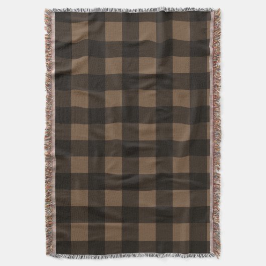 Buffalo karierte benutzerdefinierte Farbe braun Decke (Vorderseite Vertikal)