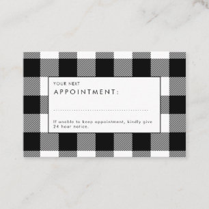 Buffalo Karierte Elegante Einstellungskarte Visitenkarte