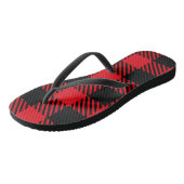 Buffalo Karierte Erwachsene Flip Flops, schlanke S Badesandalen (Schrägansicht)