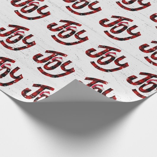 Buffalo Karierte Freude auf Whitealkholz Geschenkpapier (Ecke)