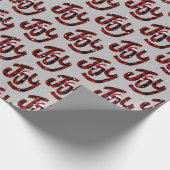 Buffalo Karierte Freude und Schneeflocken Geschenkpapier (Ecke)