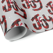 Buffalo Karierte Freude und Schneeflocken Geschenkpapier (Rolleneckpunkt)