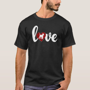 Buffalo Karierte Liebe Airedale Terrier Dog Valent T-Shirt