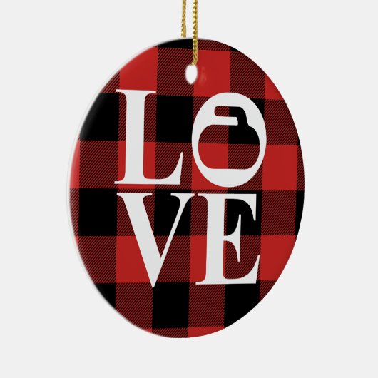 Buffalo Karierte Liebe Curling Weihnachtsschmuck (Rechts)
